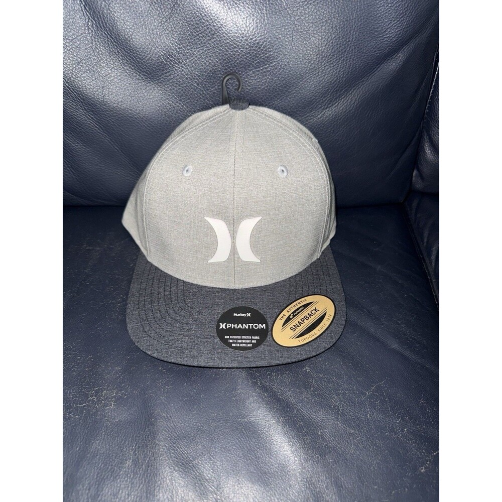 Hurley Surf and Skate Co Phantom Core Heathered Gray Snapback Hat Cap NEW